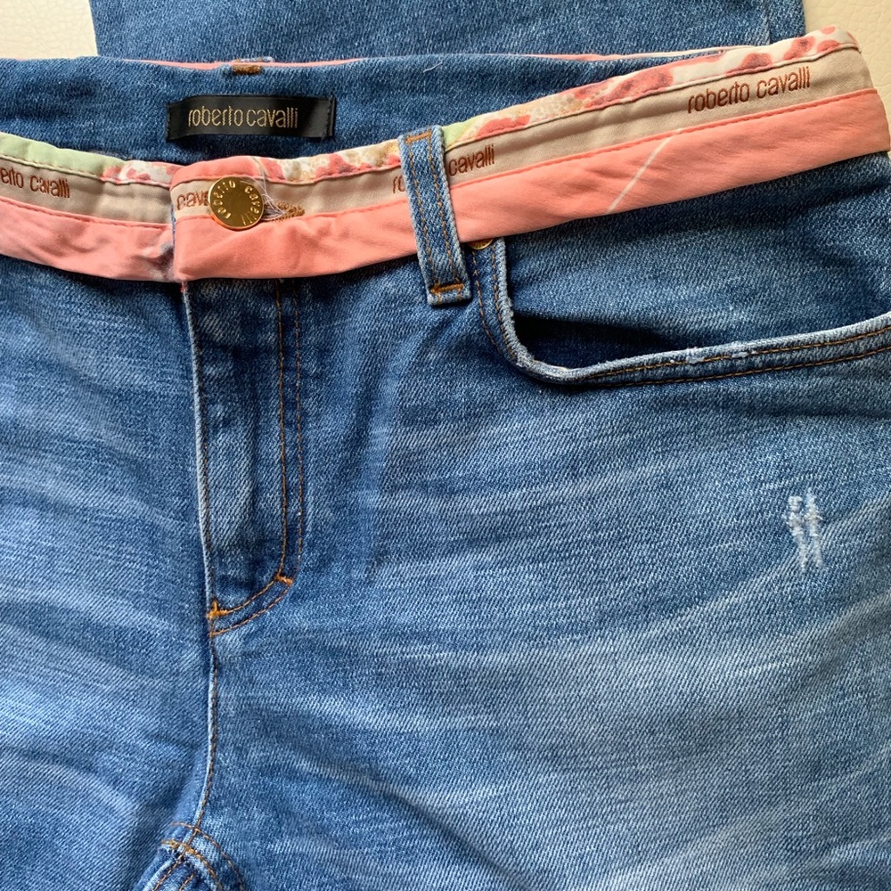 Roberto Cavalli JEANS Pink Waist Band Detail